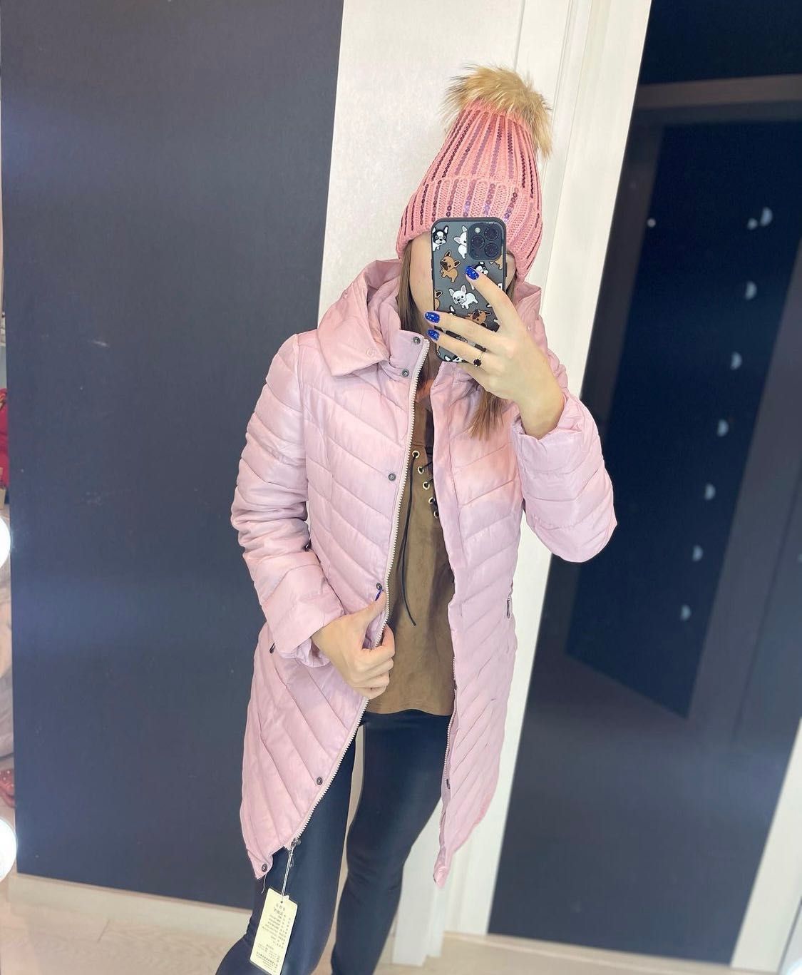 Пальто жіноче рожеве