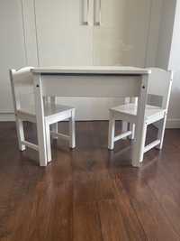 Stolik biurko i 2 krzesła sundvik ikea