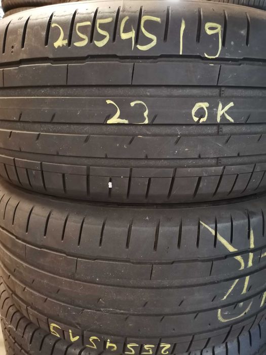 Letnie opony, używane,2 szt. Hankook Ventus S1 Evo3, 255/45/19, 6-7 mm