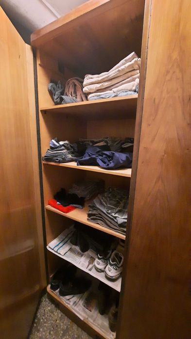 SZAFA 3-drzwiowa drewniana 183x60x180 cm czasy PRL