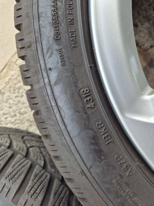Alufelgi Zimowe 205/50 R17 Audi 5x112 Dunlop 8mm Oryginał