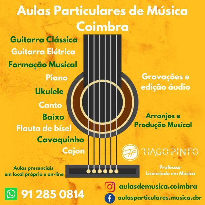 Aulas de Guitarra Online e Presencial