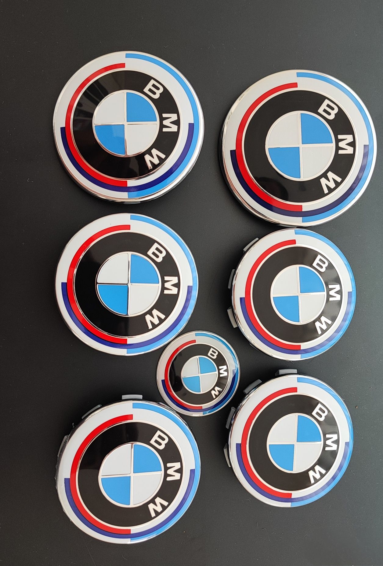 Símbolos BMW 50 Aniversário 4*68, 82, 74 e 45mm NOVOS capô mala jantes