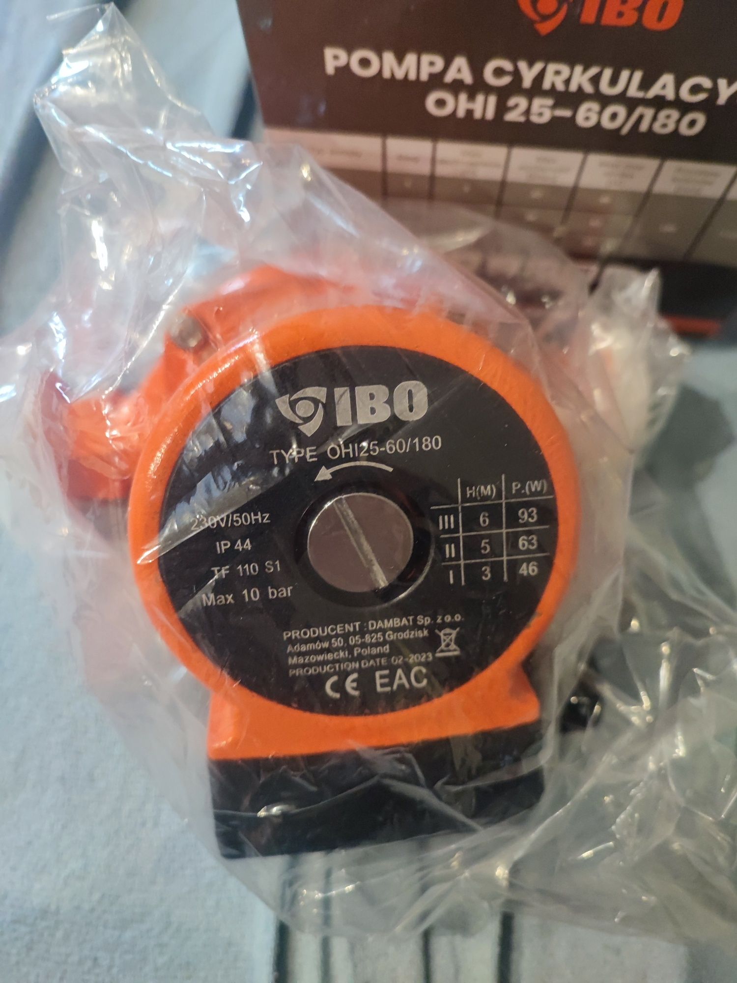 Pompa cyrkulacji 3 biegowa  25-60/180  IBO OHI MAX 95W