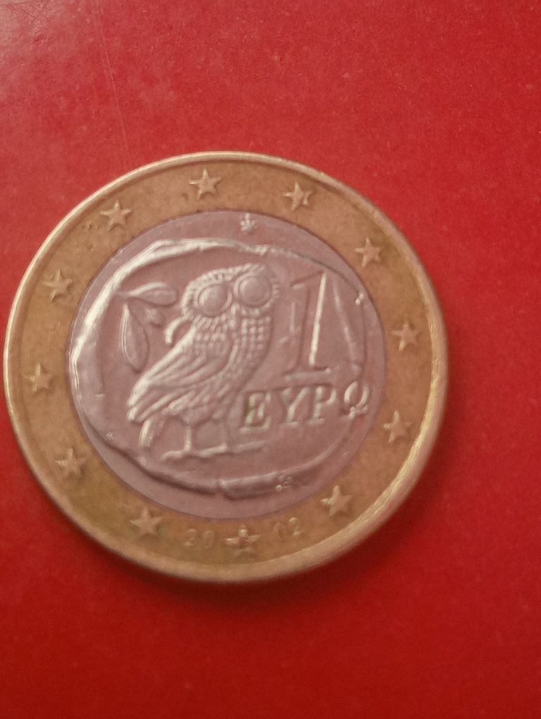 Moeda 1€ da Grécia com erros de cunhagem