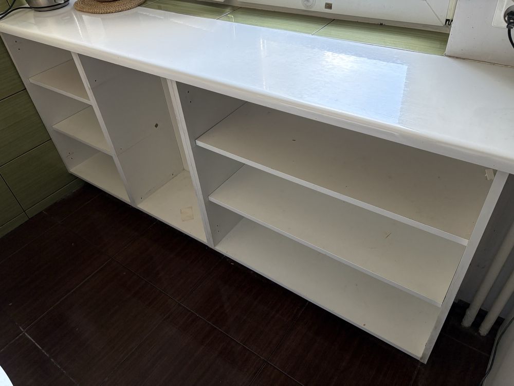 Szafka szafki kuchenne 3 szt bez frontów 180 cmx30 cmx85cm z blatem