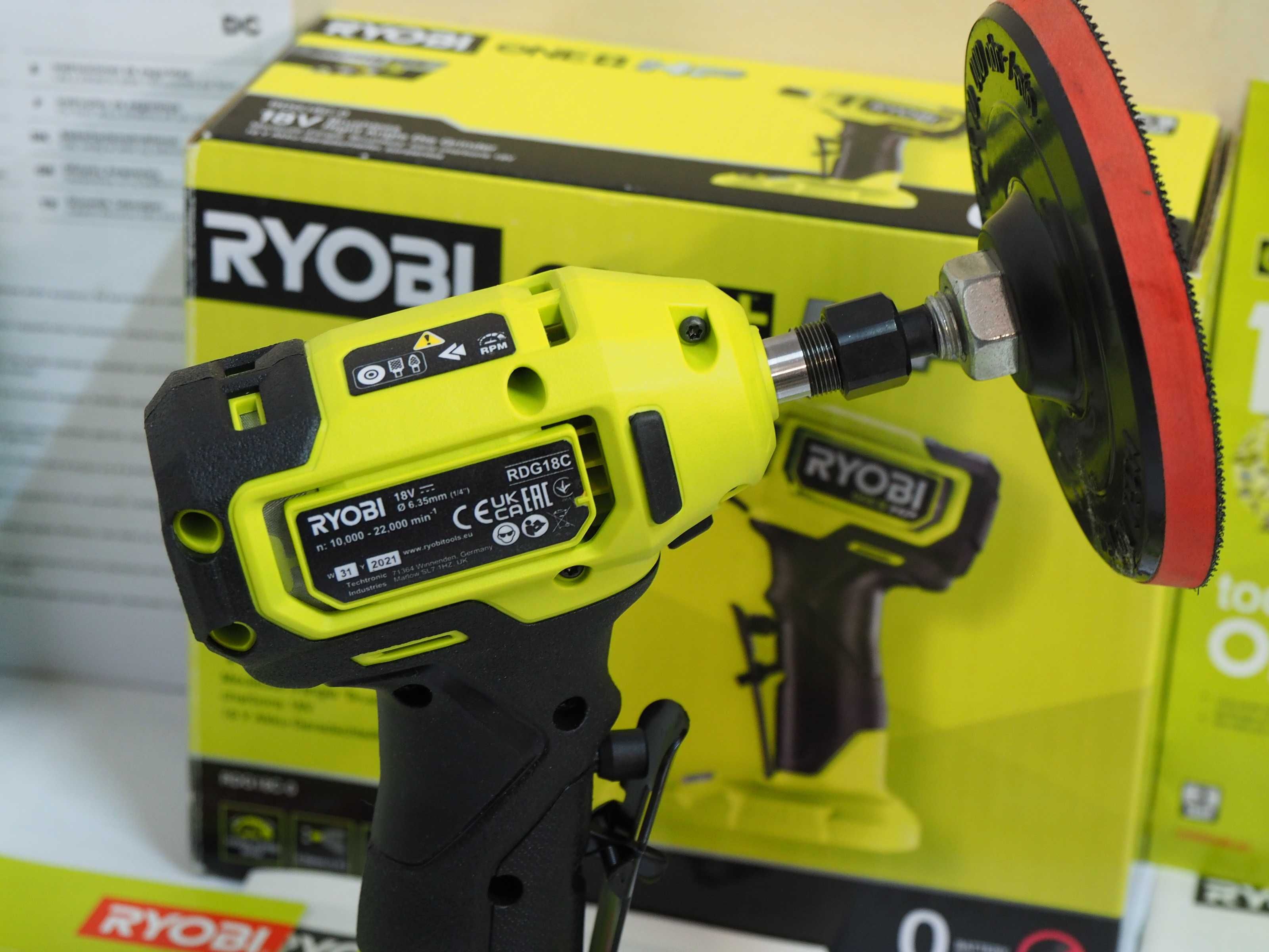 Polerka obrotowa RYOBI RDG 18 C bateria 18v 3Ah Bezszczotkowa