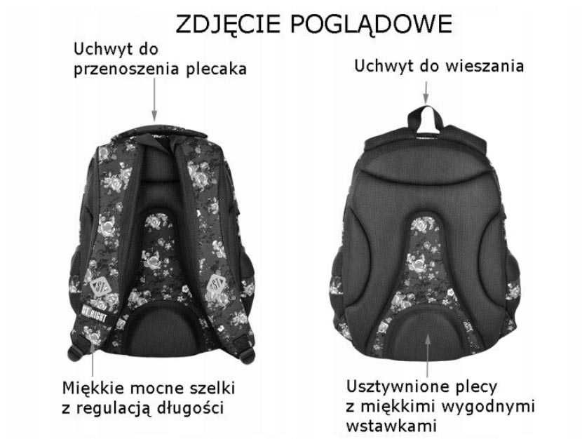 Plecak szkolny młodzieżowy ST.RIGHT Majewski ergonomiczny