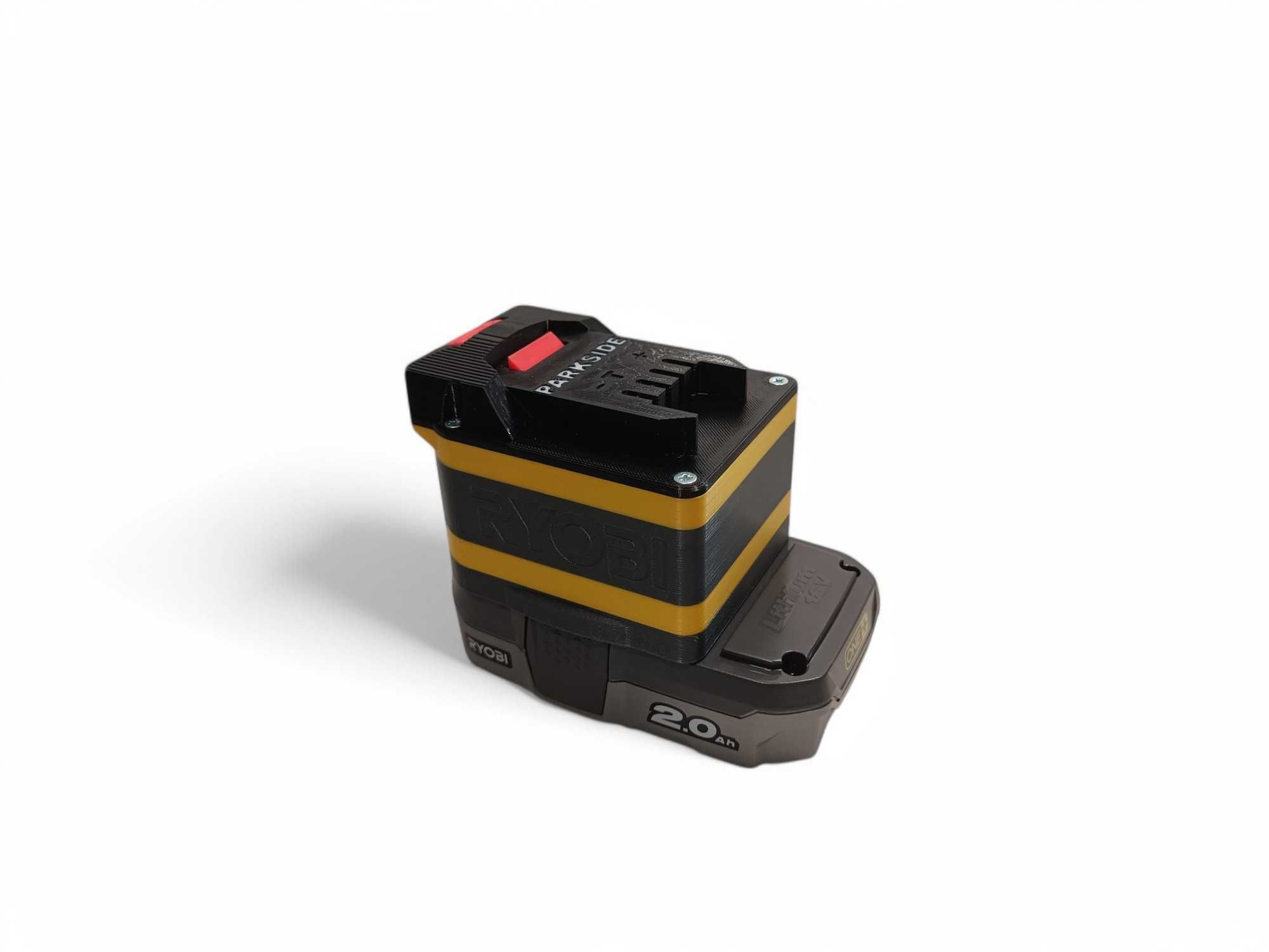 Adapter przejściówka narzędzi Parkside X20 na baterie Ryobi