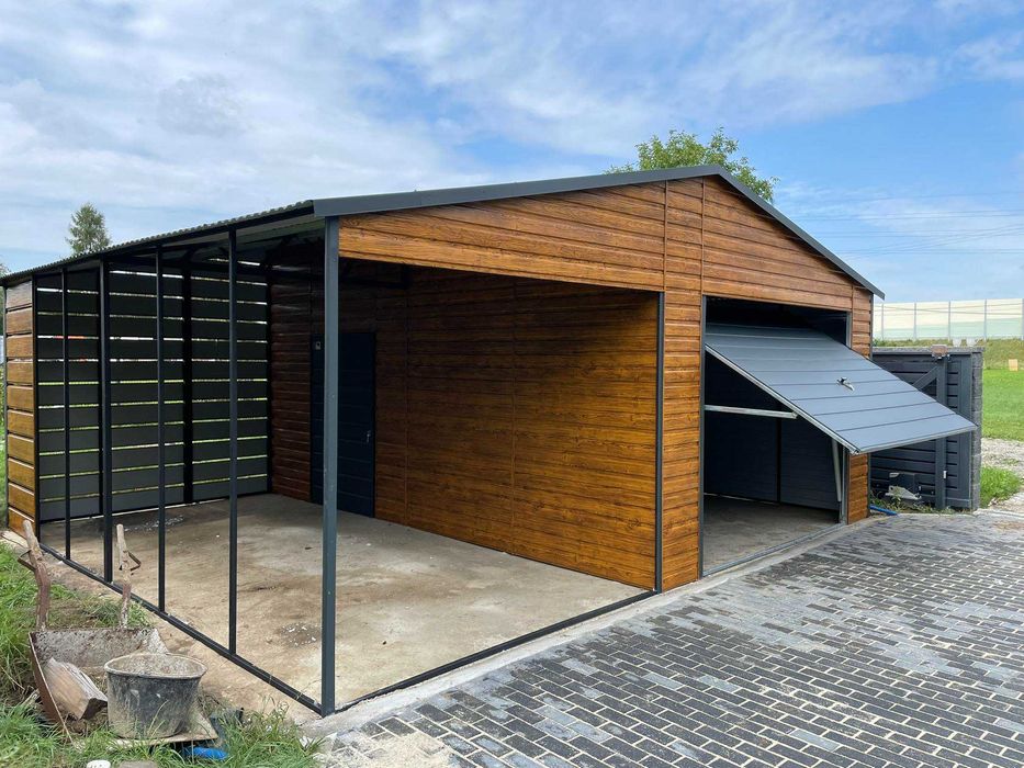 Garaż blaszany, WIATA. WZMOCNIONY PROFILAMI. Producent. Cała Polska