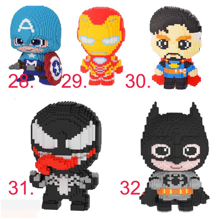 Конструктор Magic Blocks в асортименті Стіч,Bearbrick,Marvel,DC,Наруто