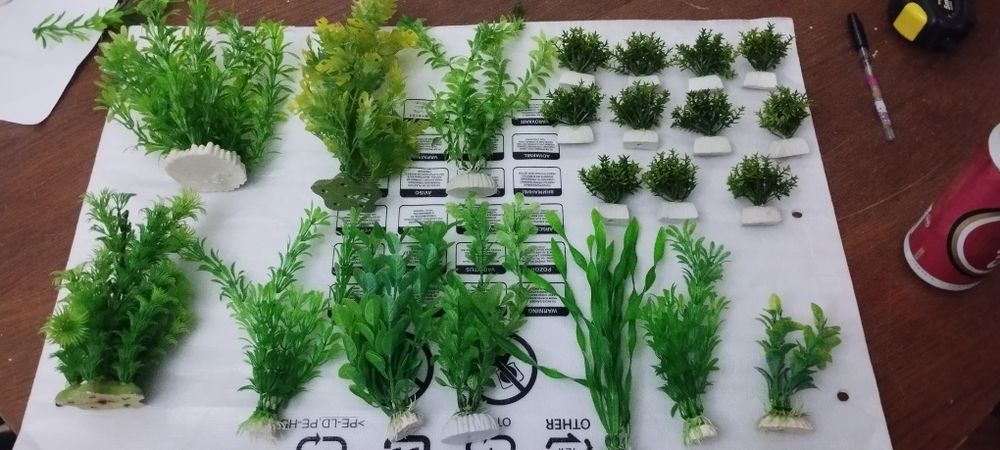 Plantas artificiais decorativas para aquários