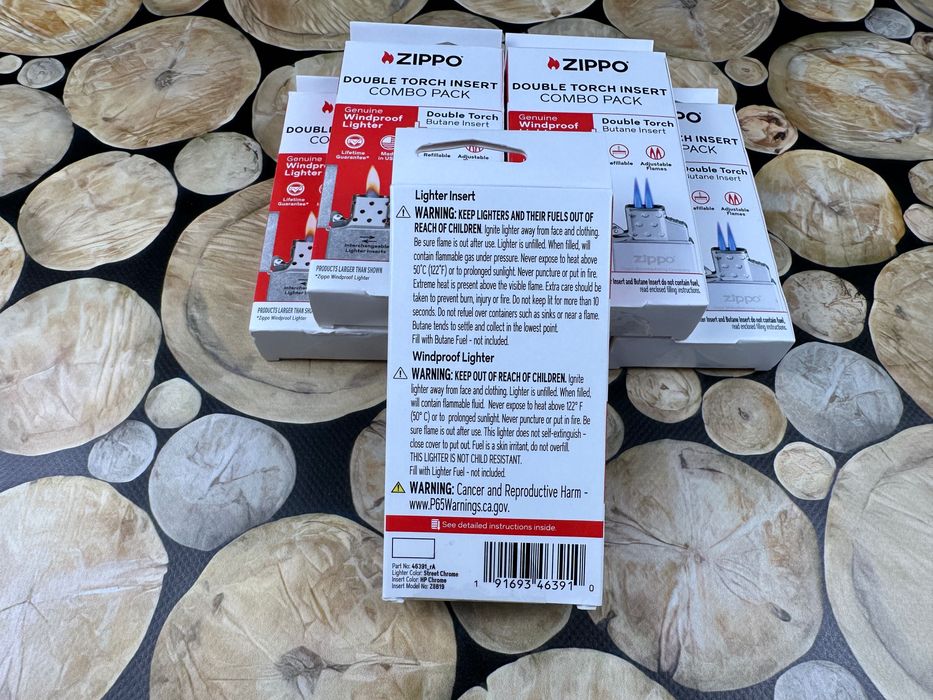 Набір Zippo запальничка бензинова та подвійний газовий інсерт оригінал