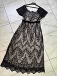 Женское длинное вечернее кружевное черное платье Shein L-XL (50-52)