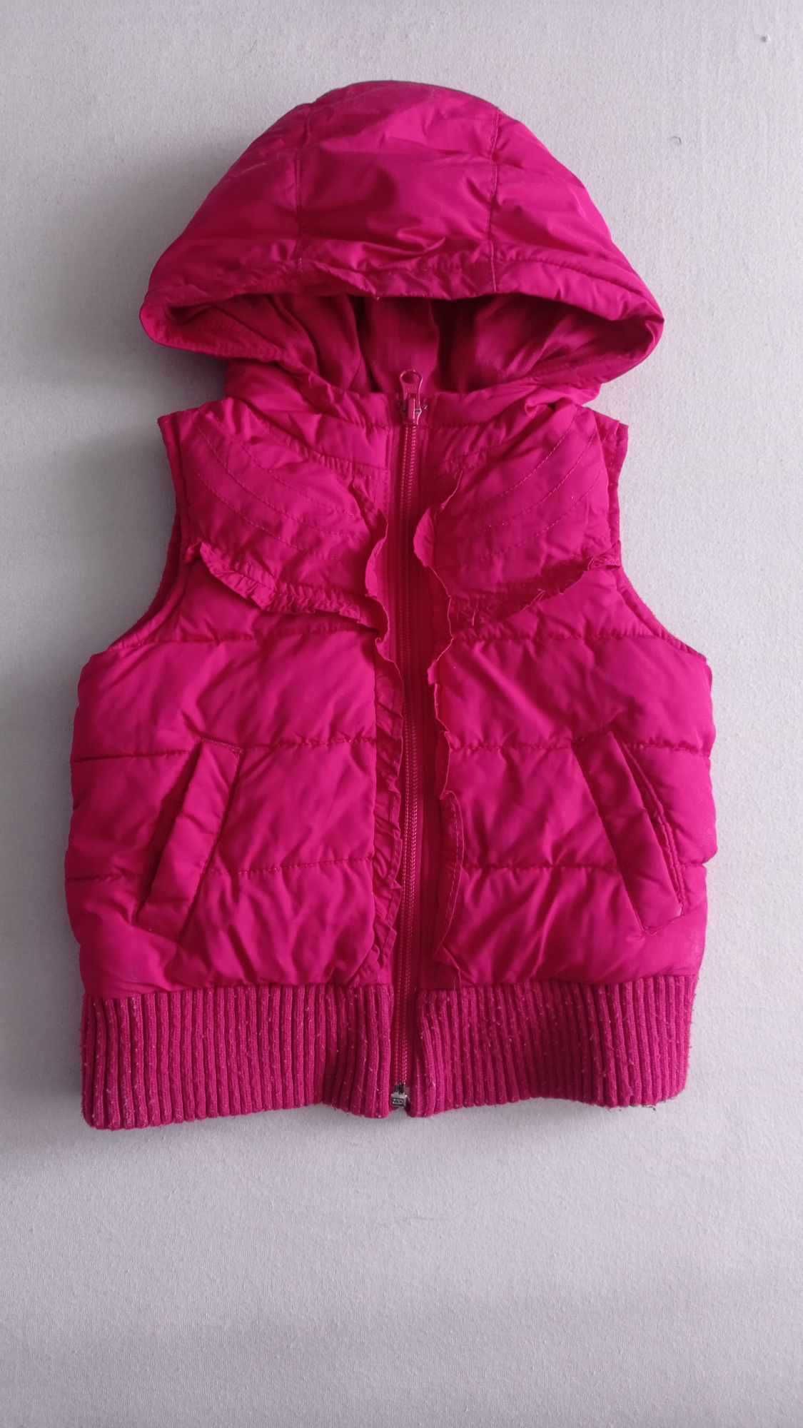 Bezrękawnik kamizelka ocieplana +czapka Oldnavy 92/98