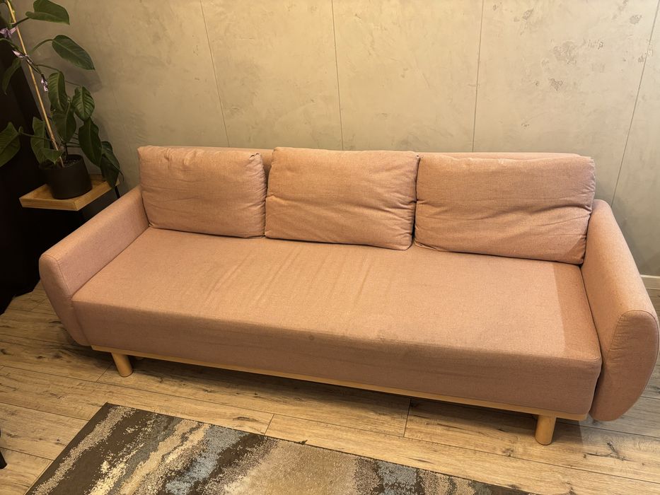Sofa 3-osobowa, rozkładana, Gunnared jasny różowy