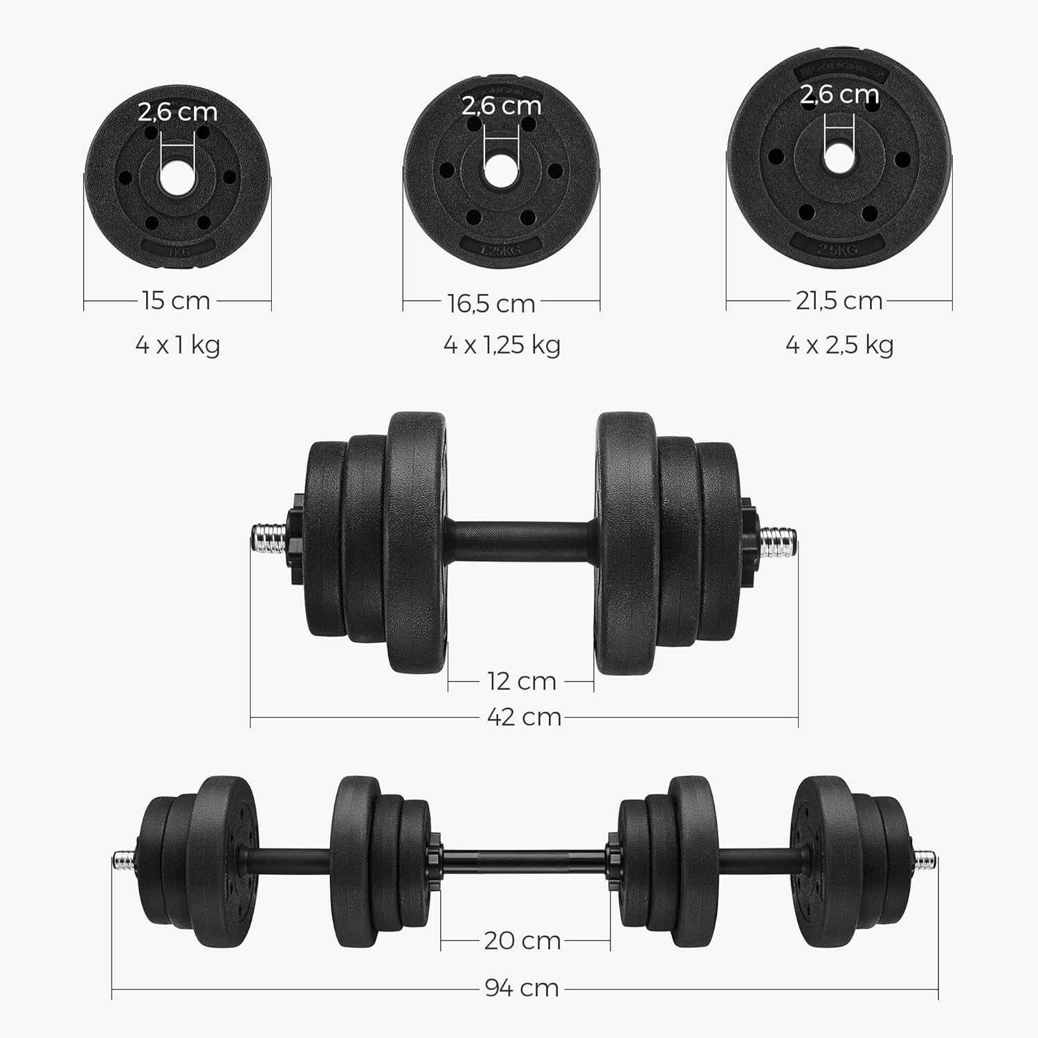 Nowy zestaw hantli / hantle / sztanga / 30kg / SONGMICS !7024!