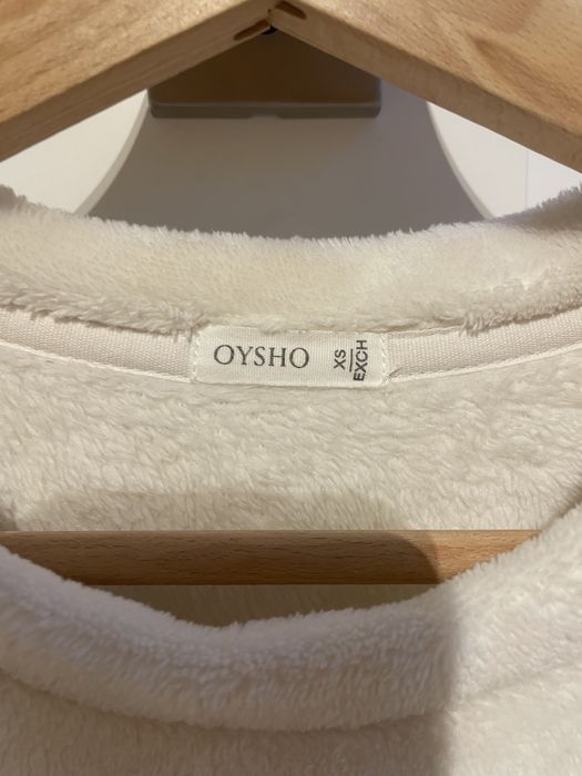 bluza z misiem miś kremowa oysho