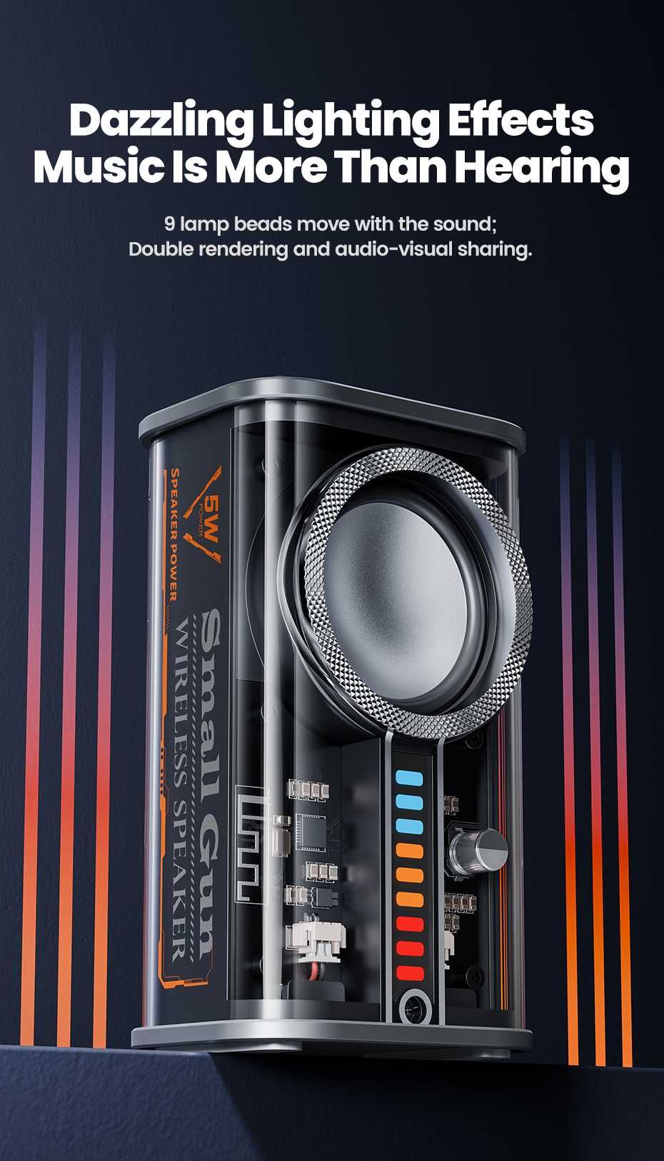 Нові Toocki K07 Bluetooth колонки бездротові 2шт, 2.0 БАС, TWS