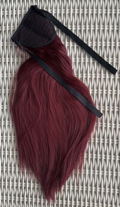 Premium ULTRA Quality – Włosy Doczepiane Kucyk mahoń fale