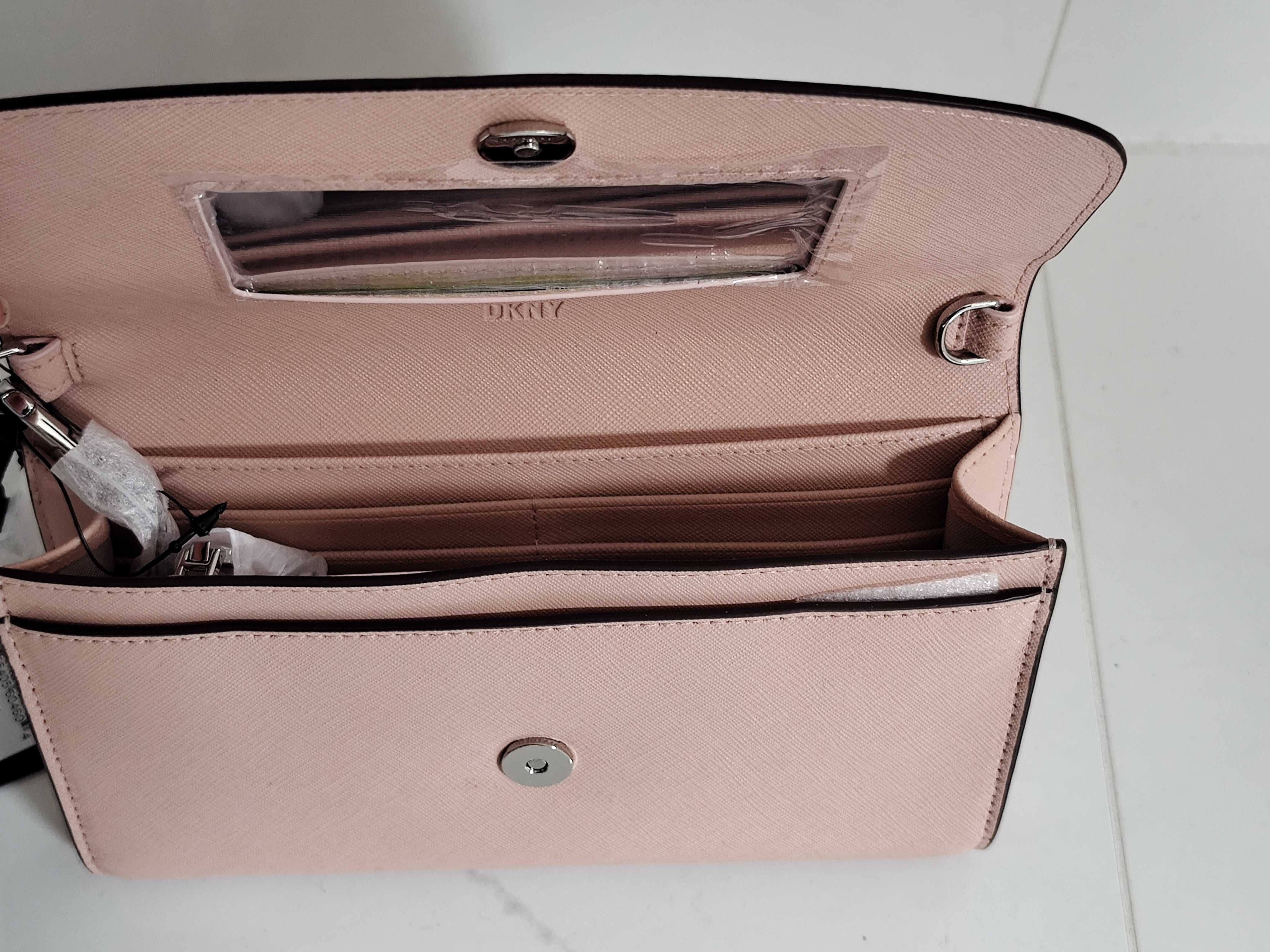 Damski portfel kopertówka Sidney DKNY różowy