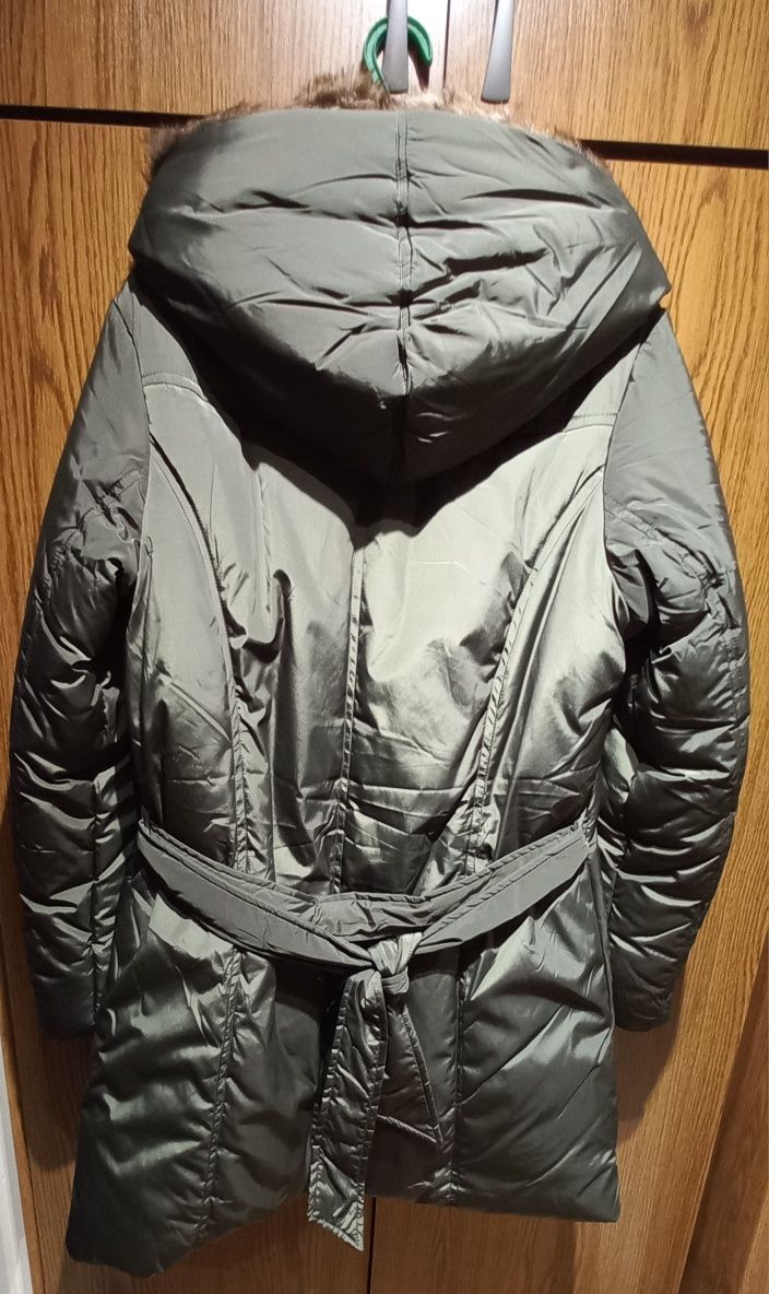 Kurtka damska zimowa płaszcz khaki/olive r. XXL nowa