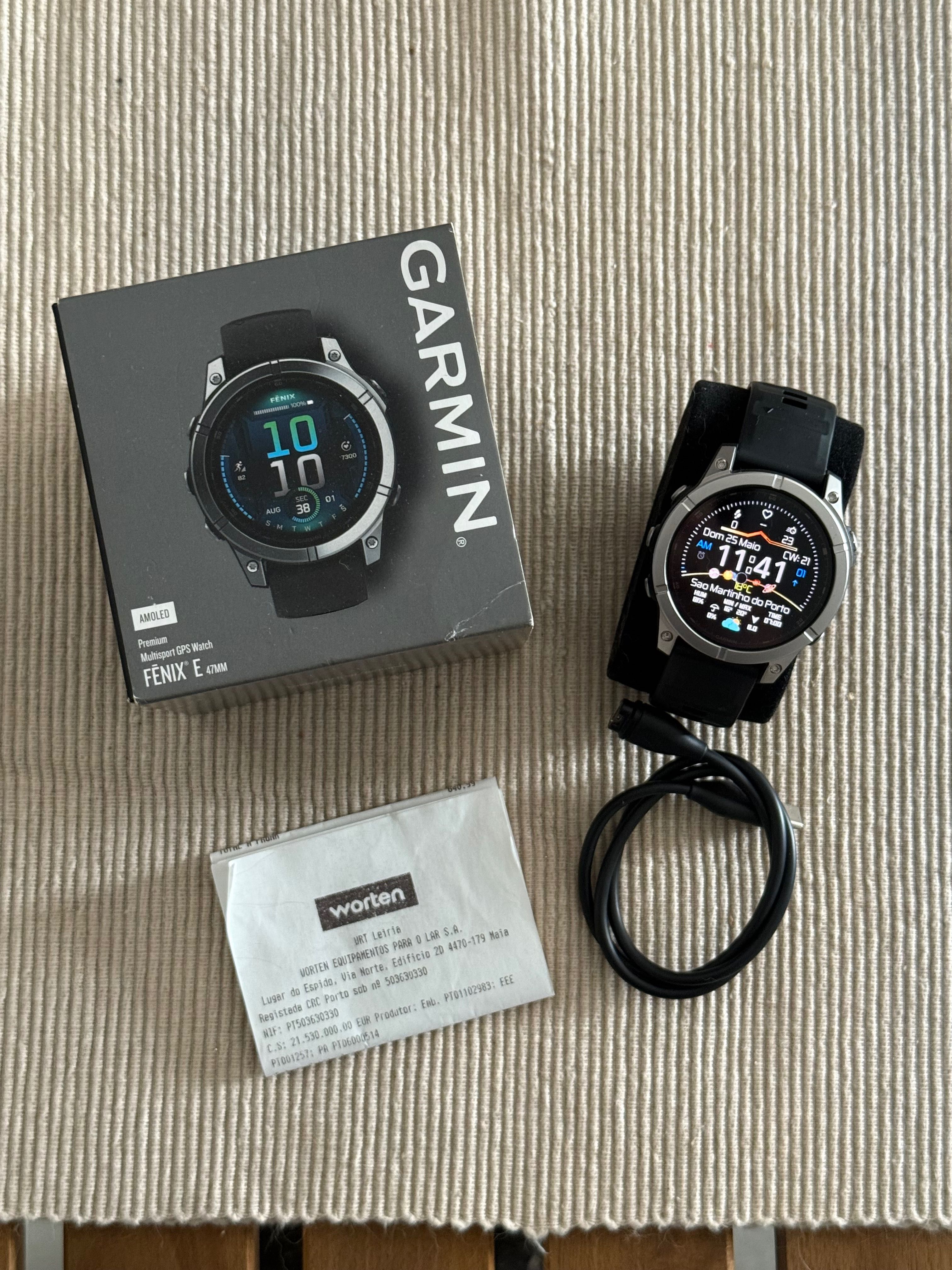 Garmin Fenix E (AMOLED + GPS + ACESSÓRIOS)