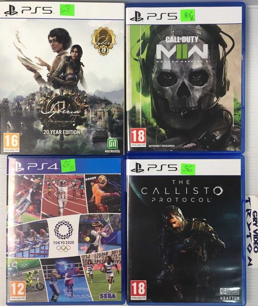 Gry PS4/PS5 Callisto Protocol Tokyo 2020 Call of Duty MW II Syberia