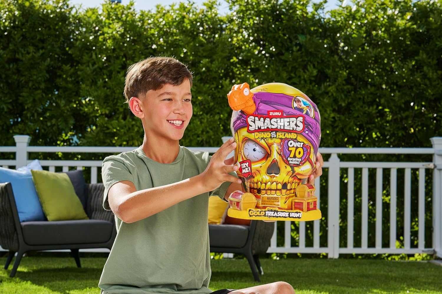 Набір Smashers Dino island gold Orange skull Діно острів золотий череп