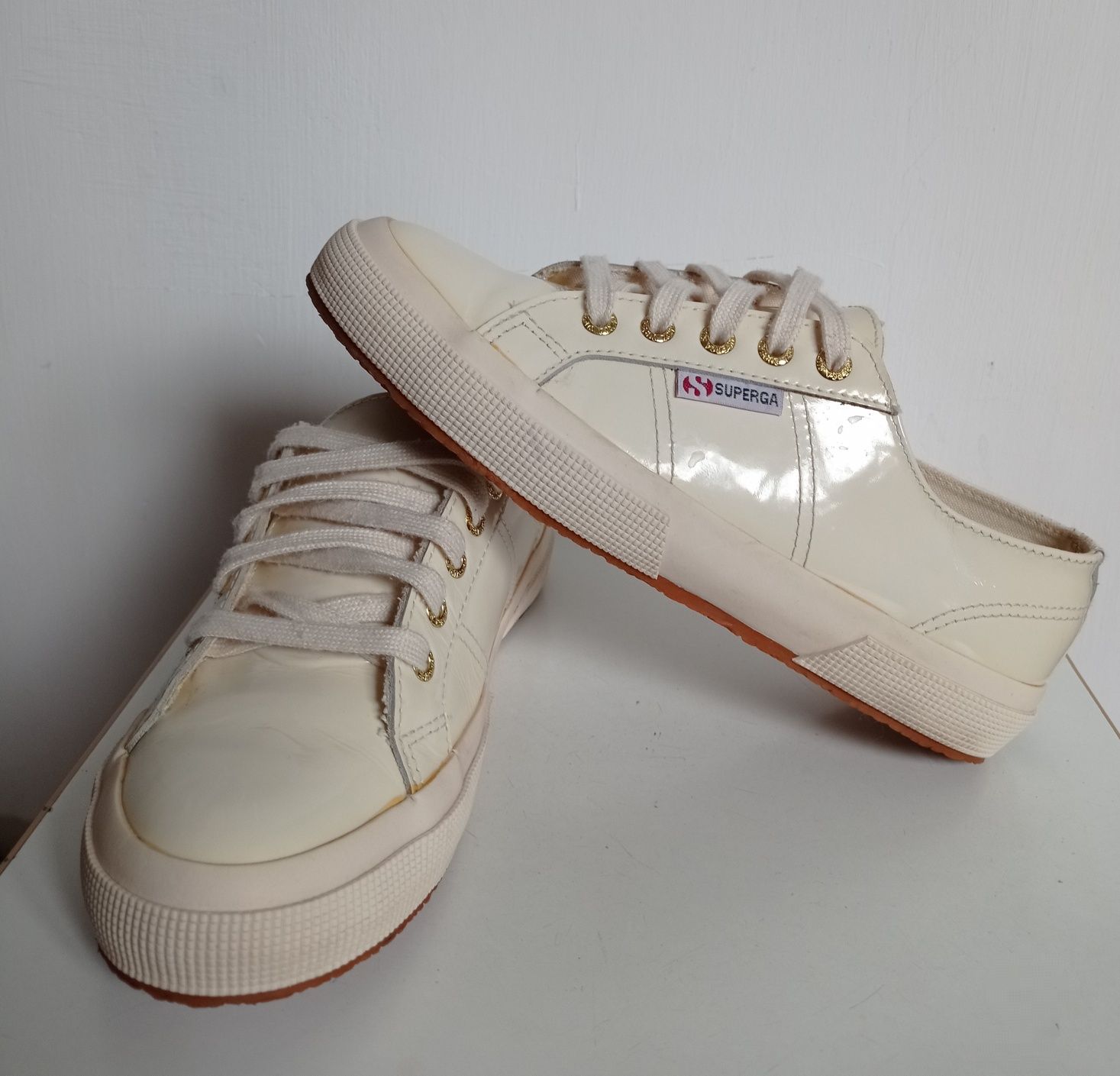 Кроссовки, кеды  SUPERGA, размер 38, кожаные.