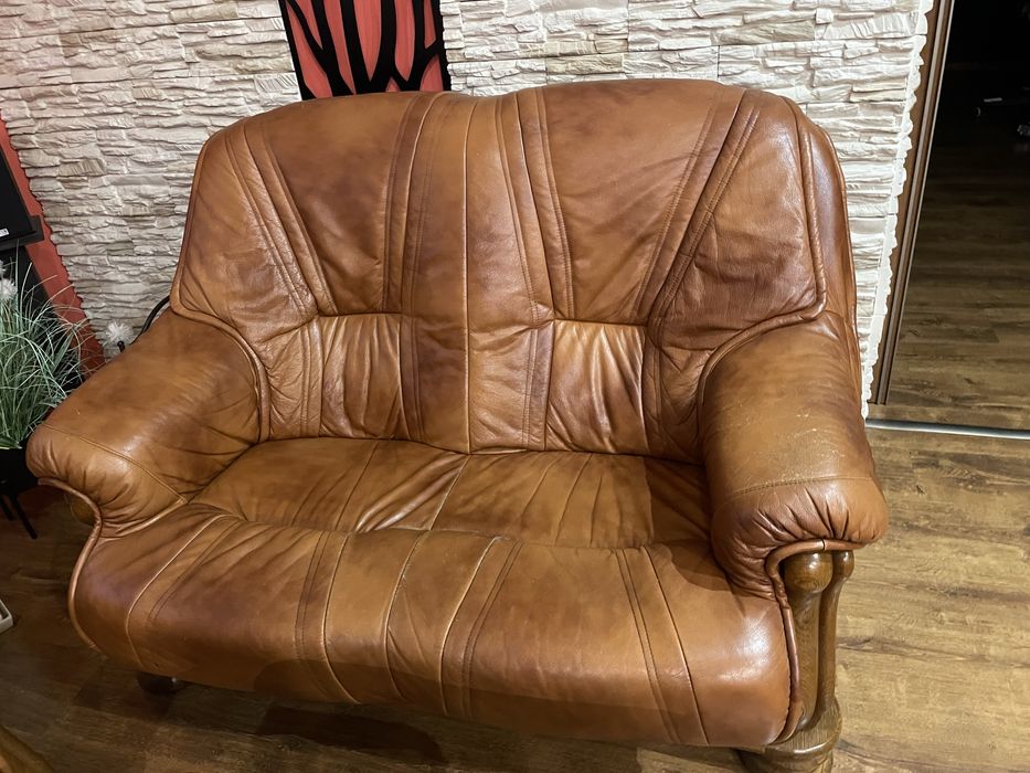 Kanapa sofa skórzana 2 i 3 osobowa