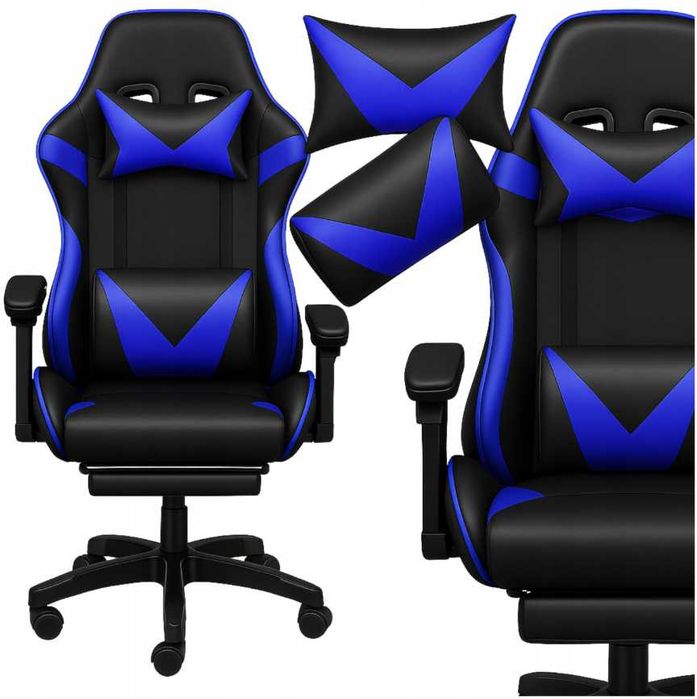 Nowy Fotel Gamingowy Biurowy Obrotowy Dla Gracza Krzesło Biurowe+Masaż
