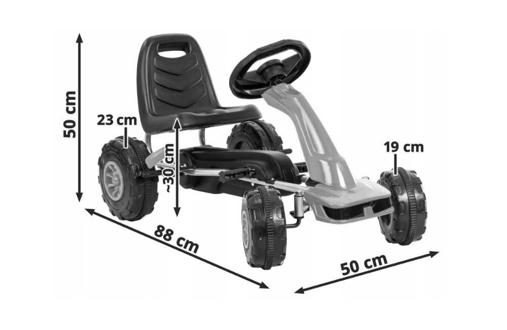 HIT - MAŁY GOKART Na Pedały Wyścigówka 2 Tryby Jazdy