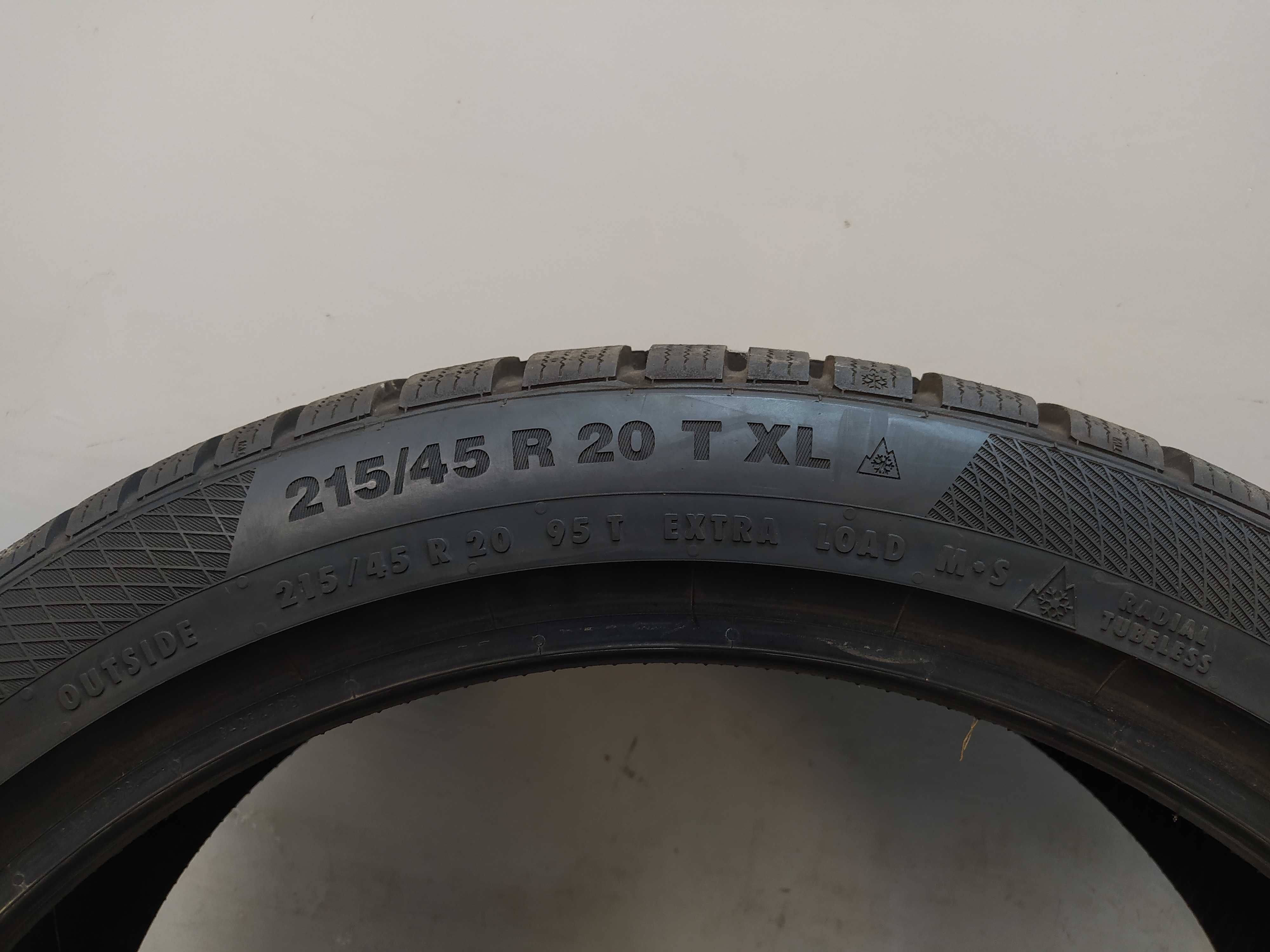 2x215/45R20 Continental WinterContact TS850P, 2020 rok, bieżnik 8,9mm