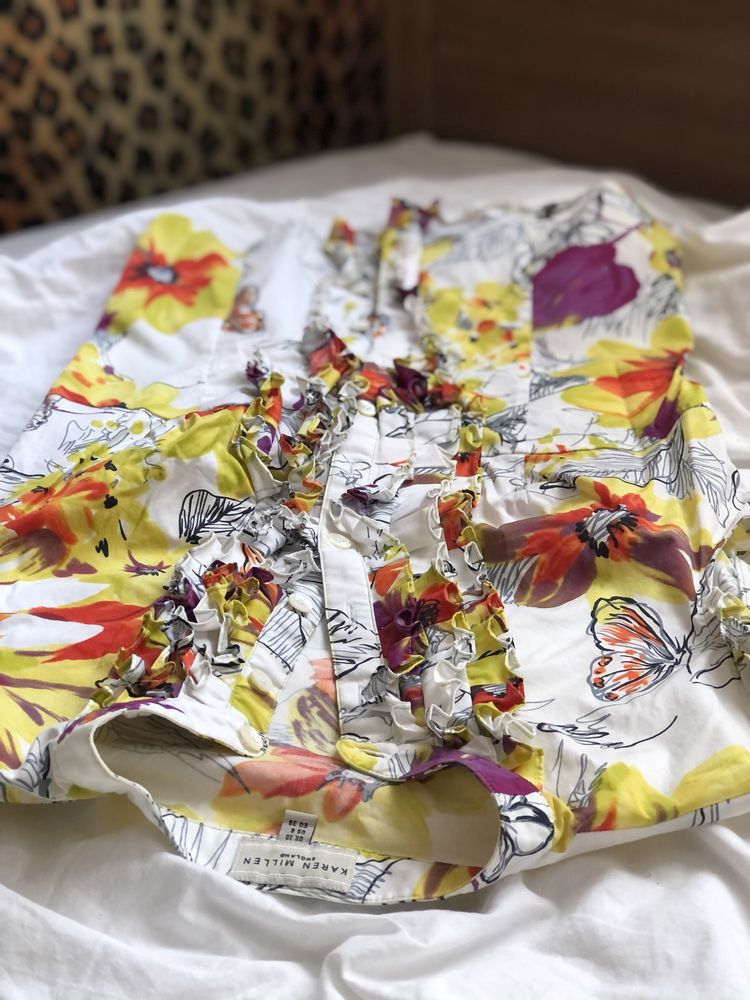 Karen Millen bluzka koszula kwiaty bawełna