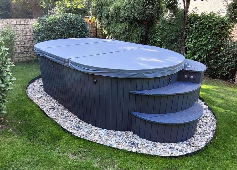 BASEN WOLNOSTOJĄCY 420 z JACUZZI, Podgrzewany Pompa Ciepła
