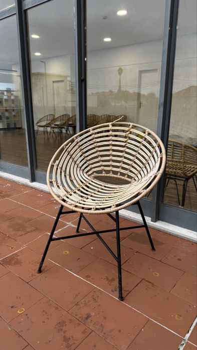 Cadeira de Exterior em Rattan Natural