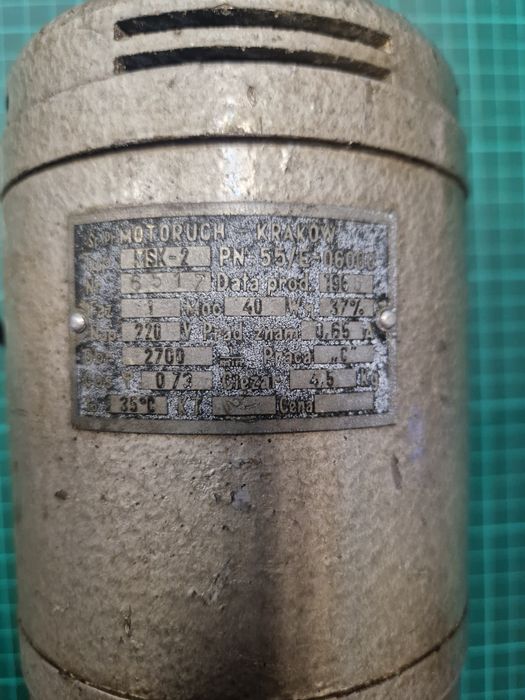 Silnik elektryczny MSK-2 jednofazowy rok 1965