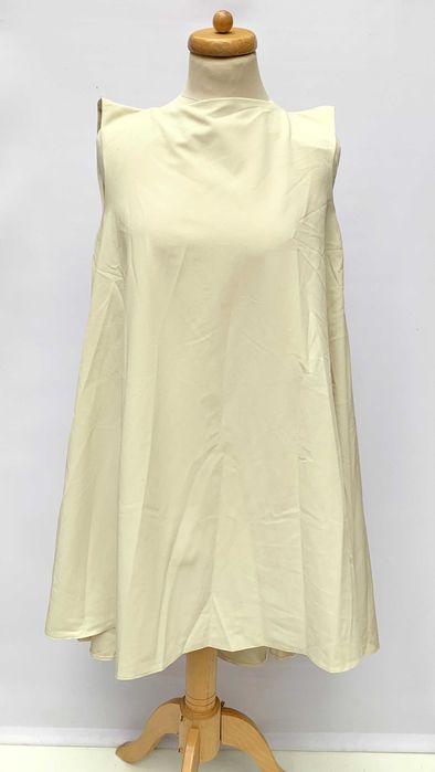 Sukienka Beżowa Beż Asos M 38 Rozkloszowana Elegancka