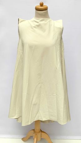 Sukienka Beżowa Beż Asos M 38 Rozkloszowana Elegancka