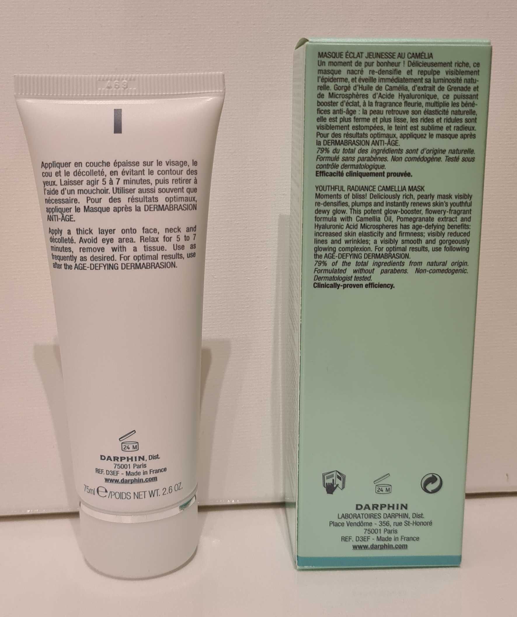 Darphin Camellia Mask - odmładzająca maska kameliowa 75ml