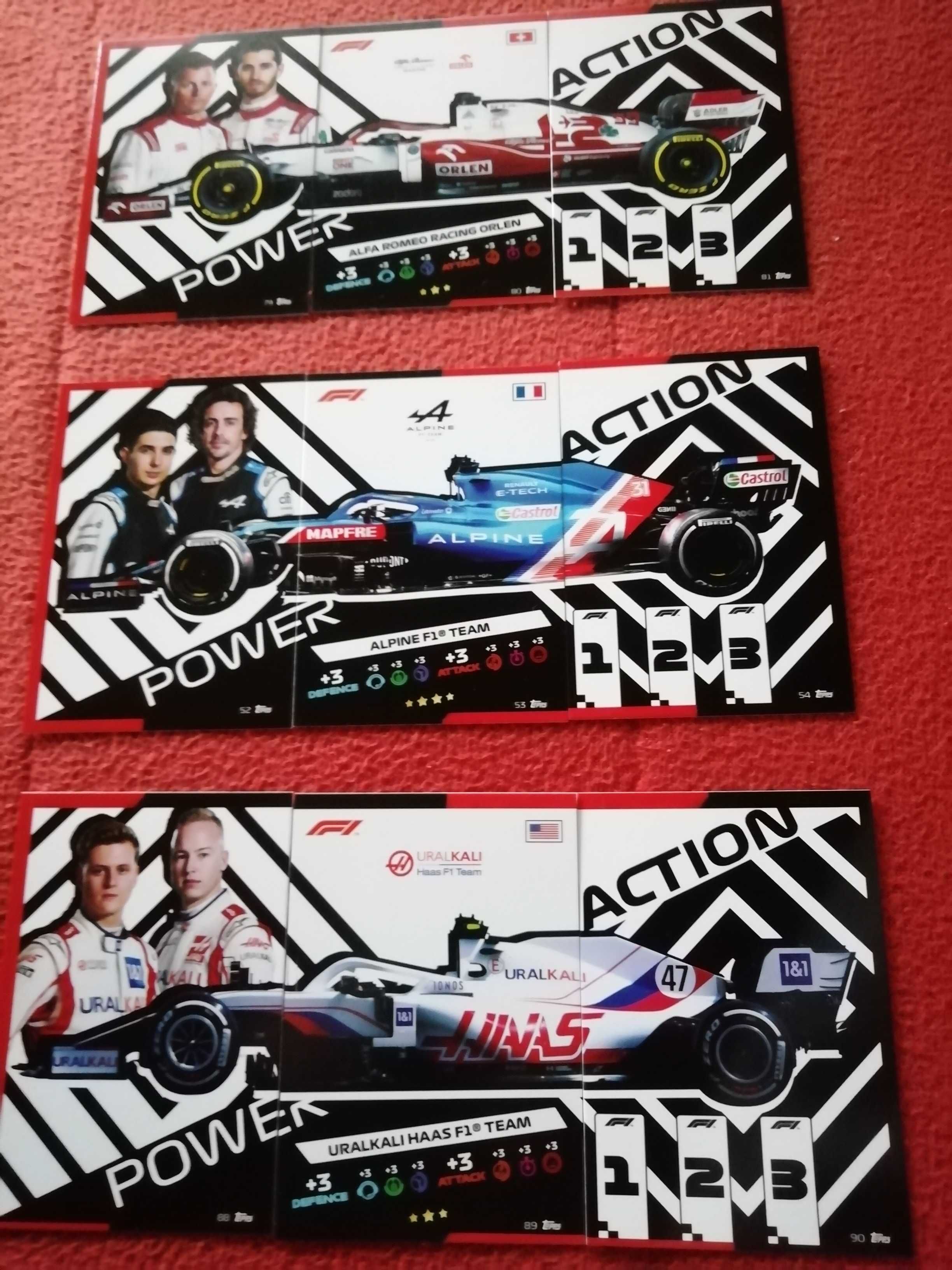 Karty Attax F1 2021 kolekcja 70 kart. Poniżej uwaga!