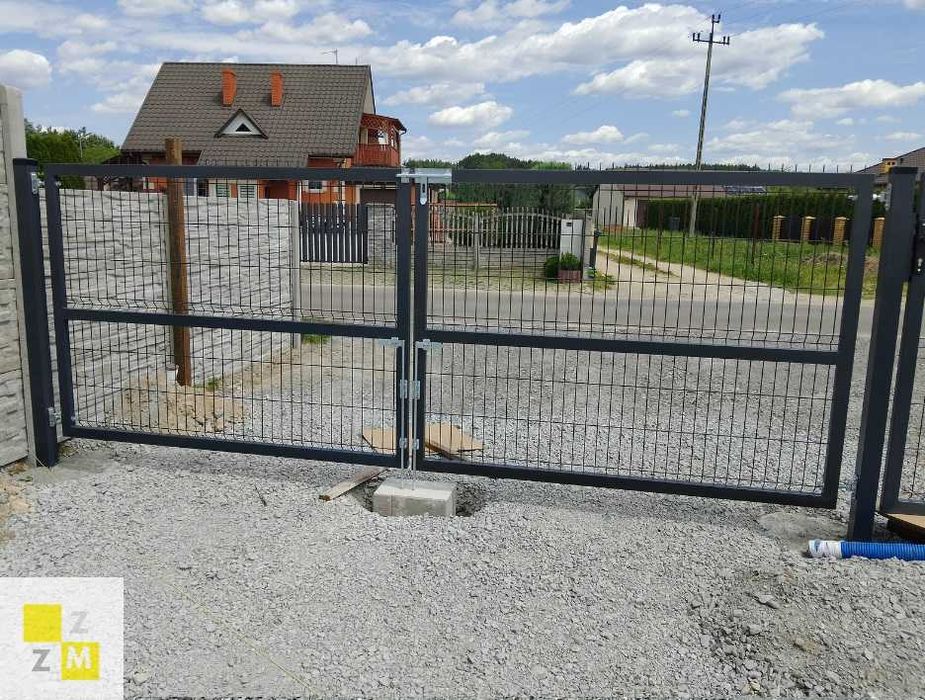 Brama wjazdowa dwuskrzydłowa panelowa 4m 150cm fi 5 -producent