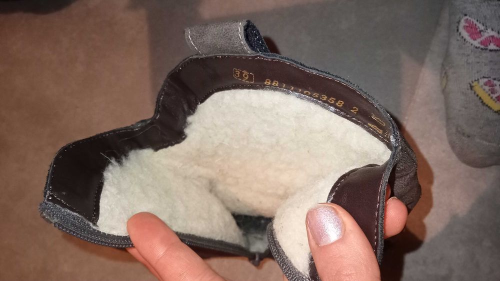 Botki zimowe Rieker kowbojki skórzane skóra ocieplane oryginalne