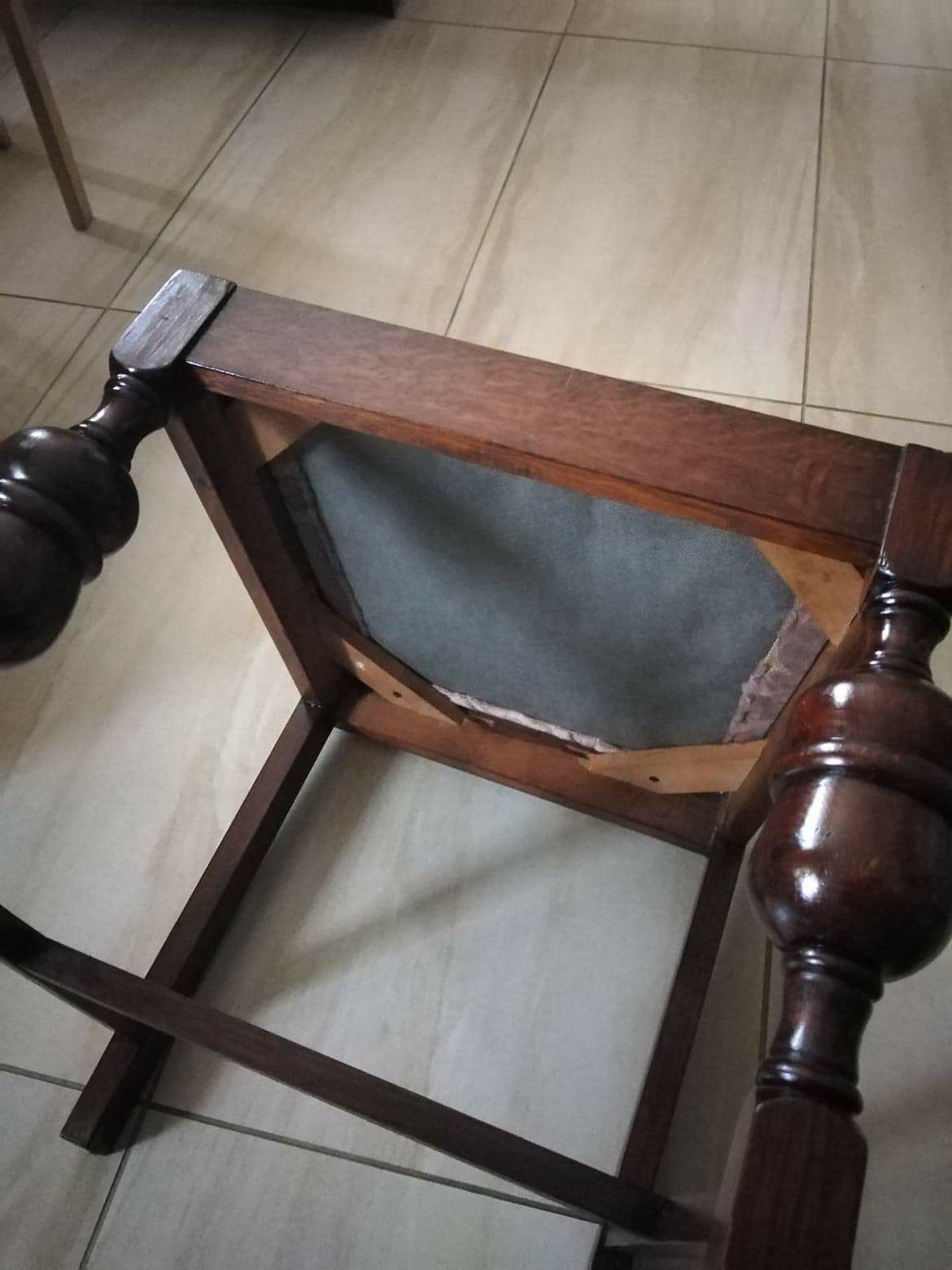 Krzesło dębowe tapicerowane