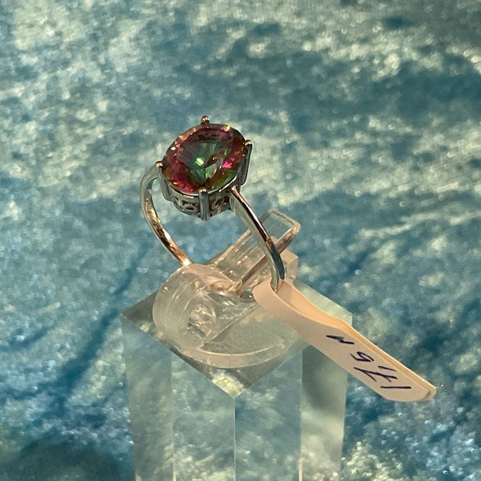 Anel prata tamanho 17,5 mm