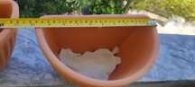 Vaso barro meia lua parede
