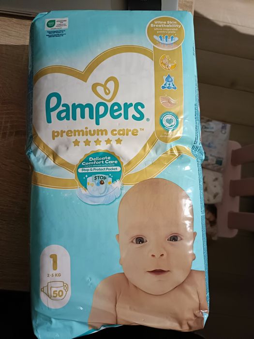 Pieluchy Pampers premium care 1 nowe całą paczka