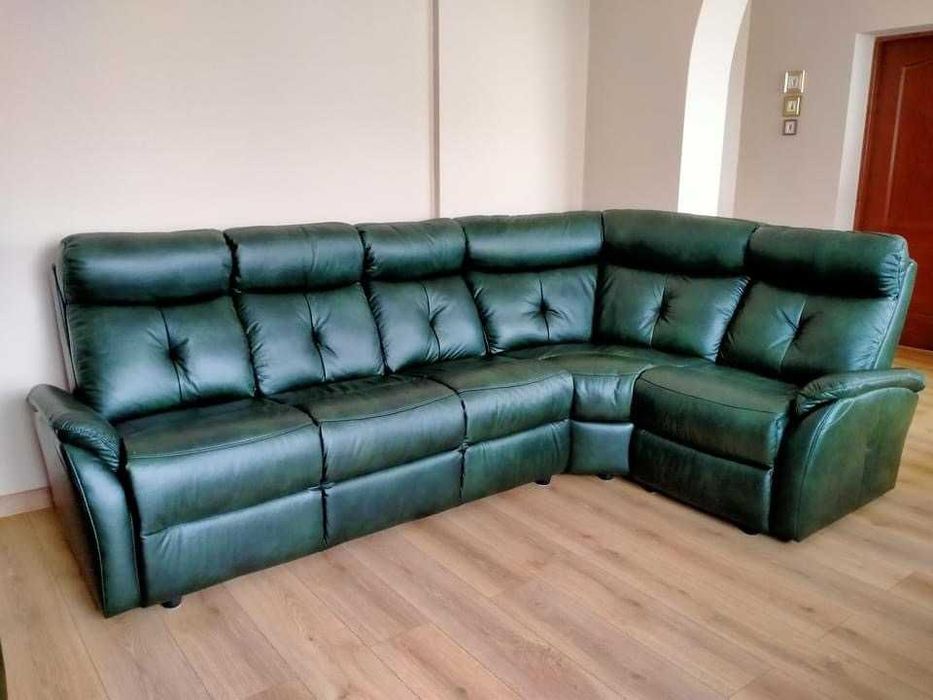 Wygodny narożnik Lima 3x2 100% skóra – idealny do salonu
