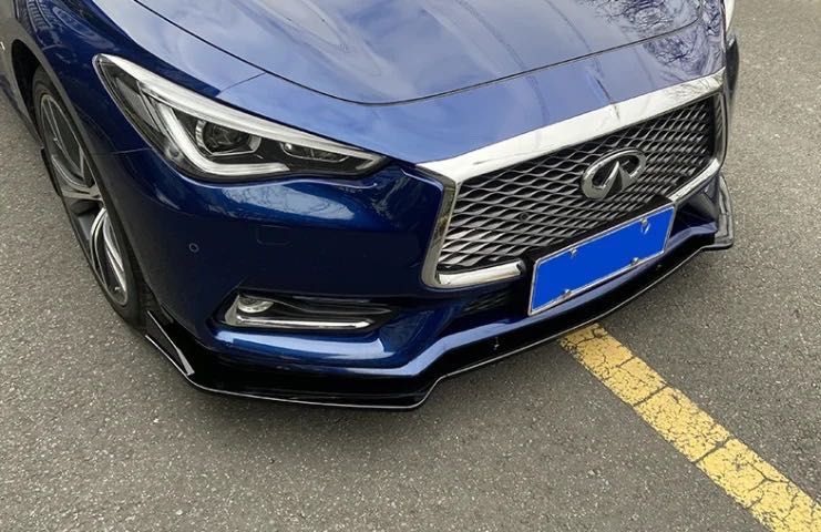 Губа сплитер на передний бампер Infiniti Q60 накладка на бампер инфини